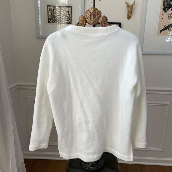 Haven Winter White Fleece Funnel Neck Cozy Pullover L - Picture 5 of 8